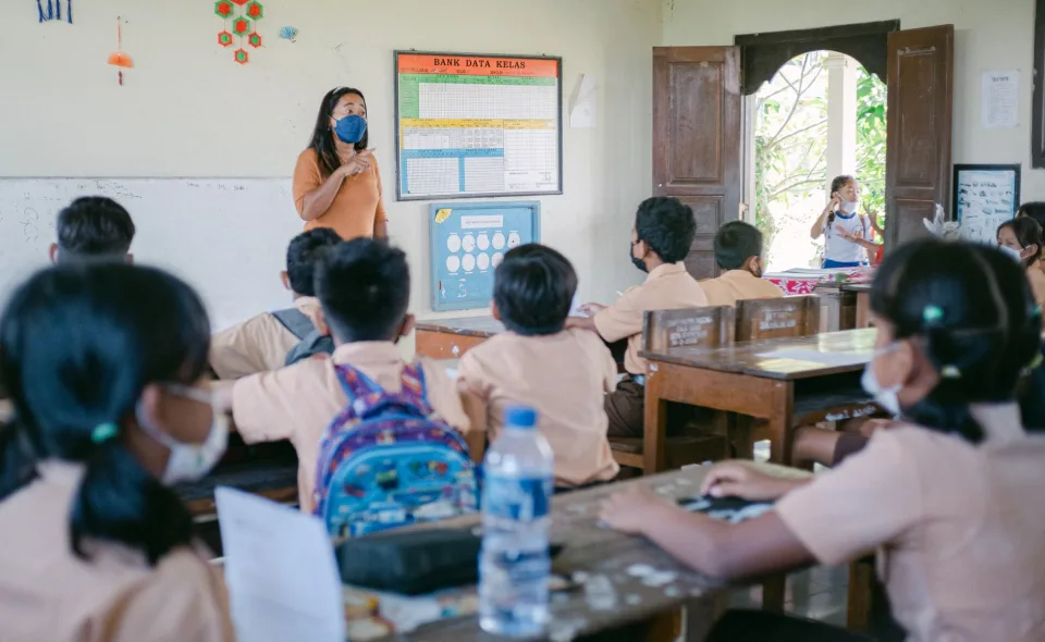 Lớp học đang diễn ra